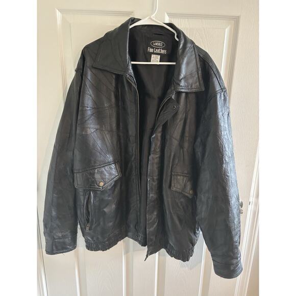 LeWorld Vintage Patchwork Leather Jacket Size XL - Picture 1 of 7
